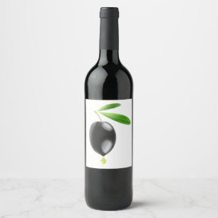 Olive oil wine label