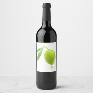 Olive oil wine label
