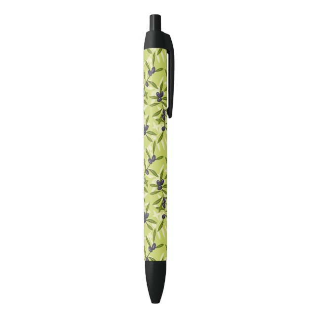 Olive Pattern Black Ink Pen (Bottom (Vertical))