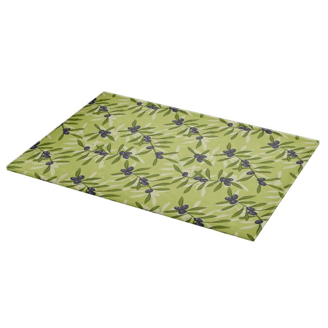 Olive Pattern Cutting Board (Corner)