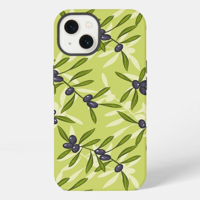 Olive Pattern iPhone Case (Back)