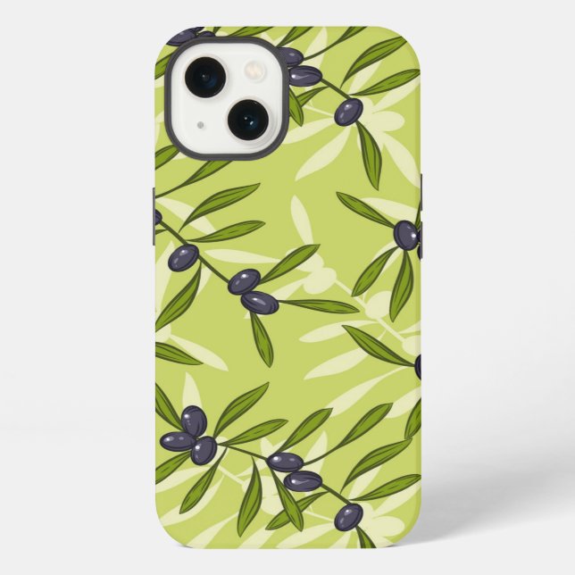 Olive Pattern iPhone Case (Back)