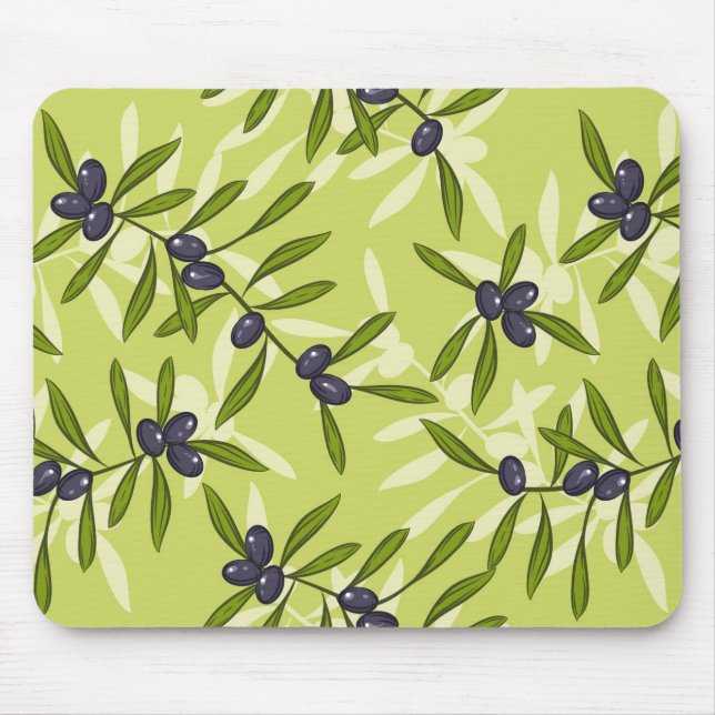 Olive Pattern Mouse Mat (Front)