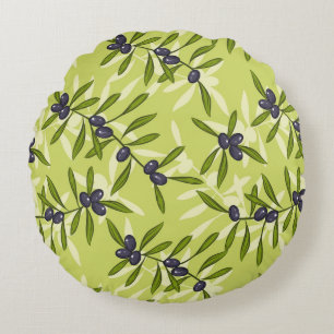 Olive Pattern Round Cushion