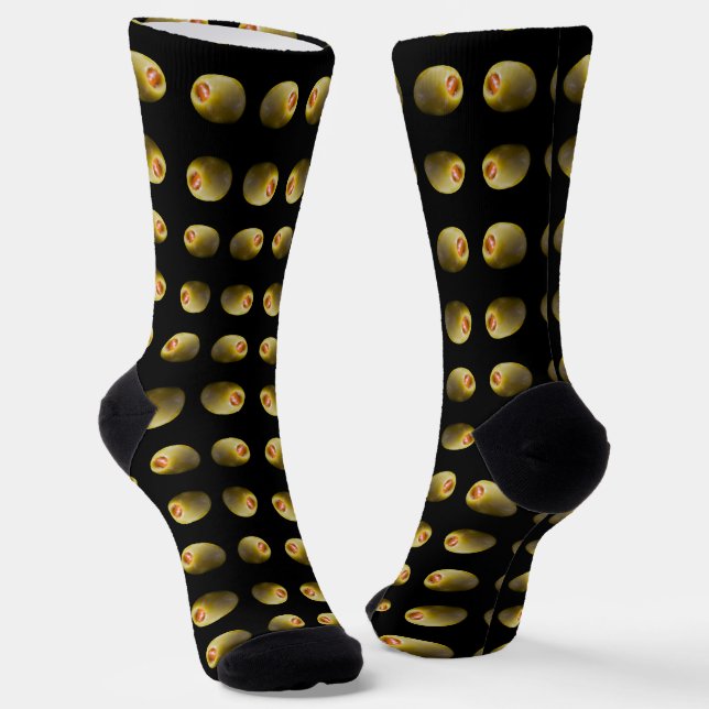 Olive Pattern Socks (Angled)