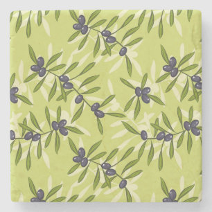Olive Pattern Stone Coaster
