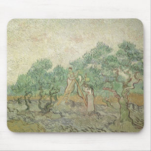 Olive Picking by Vincent van Gogh, Vintage Art Mouse Mat
