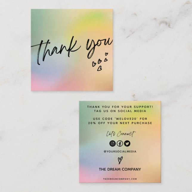 Olive Pink Heart Trendy Media Insert Business Card (Front/Back)