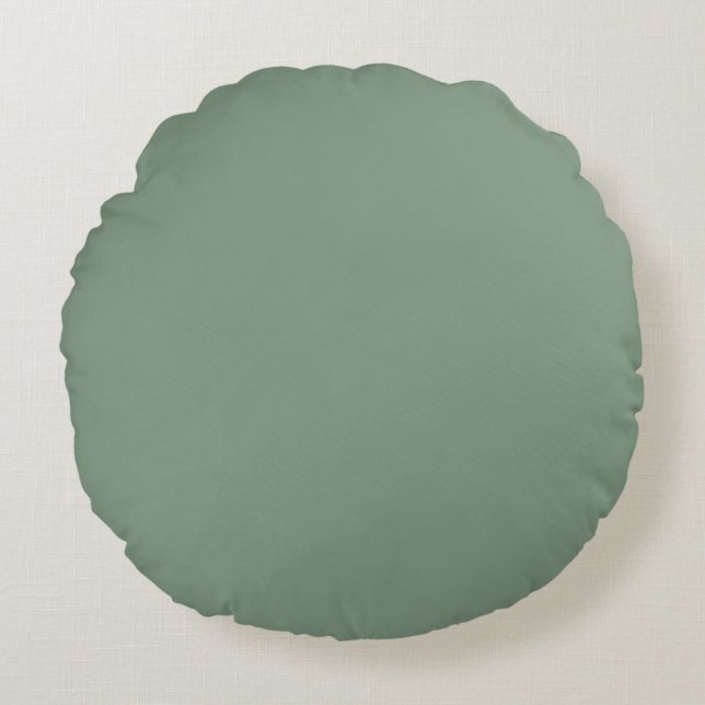 Olive Pistachio Green Christmas  Round Cushion (Front)