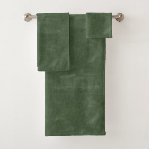 Olive Pistachio Green Christmas Texture Bath Towel Set