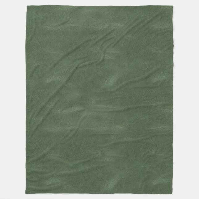 Olive Pistachio Green Christmas Texture Fleece Blanket (Front)