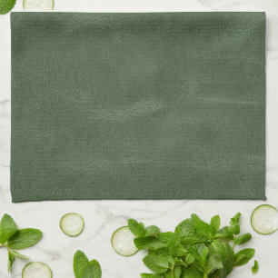 Olive Pistachio Green Texture Christmas  Tea Towel
