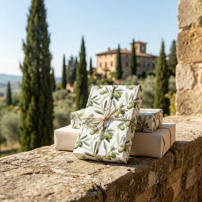 Olive Plant Branches: Nature-Inspired Design Wrapping Paper (Creator Uploaded)