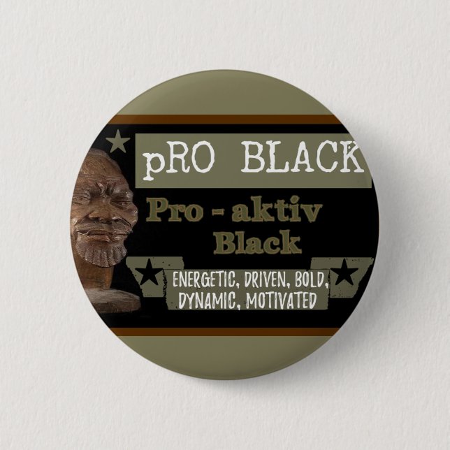 Olive pRO BLACK button (Front)