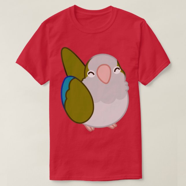 Olive Quaker Parrot Borb T-Shirt (Design Front)