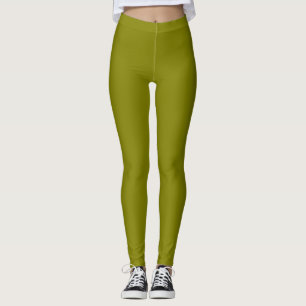 Olive Solid Colour Leggings