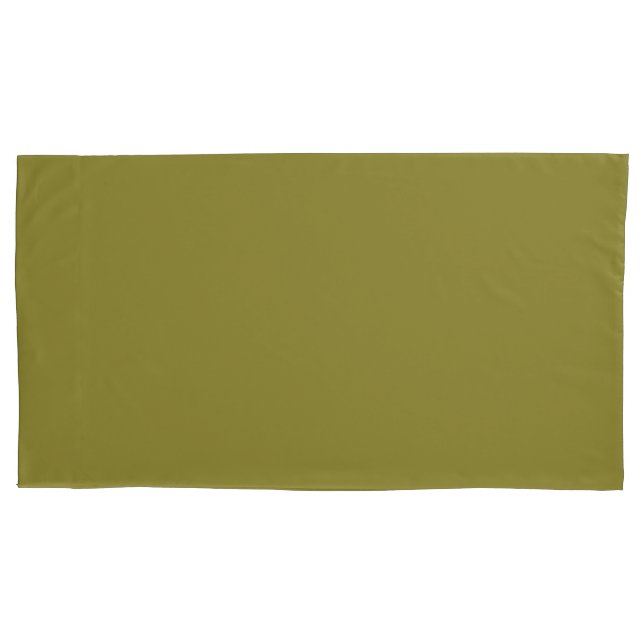 Olive solid colour Pillow Case (Front)