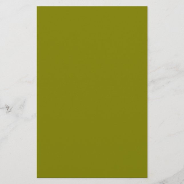 Olive Solid Colour Stationery (Front)
