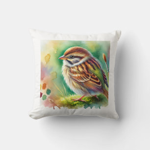 Olive Sparrow Watercolor Harmony 300824AREF151 - W Cushion