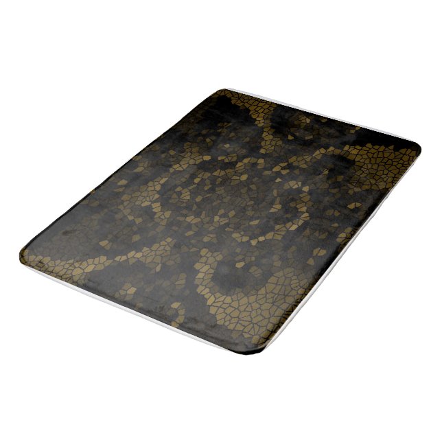 Olive Stained Glass Butterfly Bath Mat (Angled)