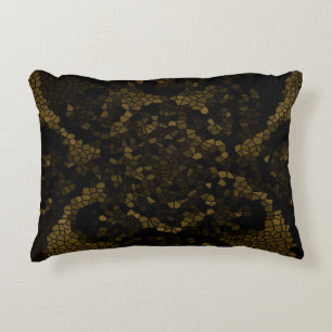 Olive Stained Glass Butterfly Decorative Cushion