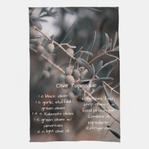 Olive Tapenade recipe, homemade, Kitchen Tea Towel