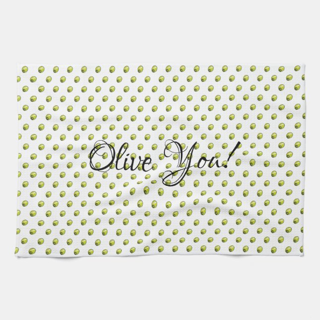 Olive Tea Towel (Horizontal)
