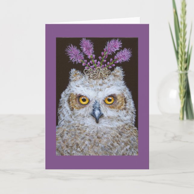 Olive the owlet greeting card (Front)