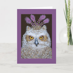 Olive the owlet greeting card
