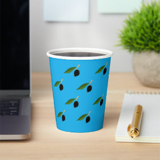 Olive-themed paper cup