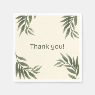 olive themed wedding napkins