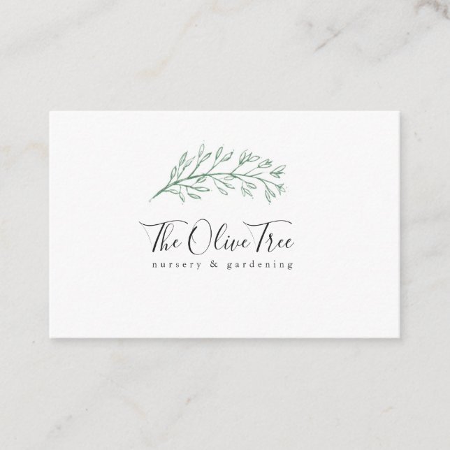 Olive tree branch business card (Front)