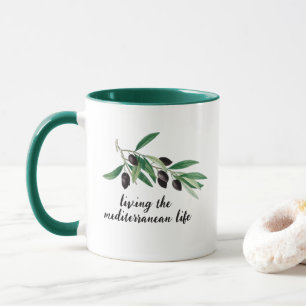 Olive Tree Branch: Living the Mediterranean Life Mug