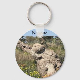 Olive Tree in Yoga Position  Key Ring
