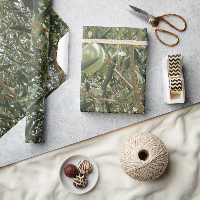 Olive Tree Leaves Wrapping Paper (Crafts)