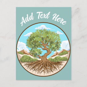 Olive tree Peace symbol in a free Palestine Land Holiday Postcard