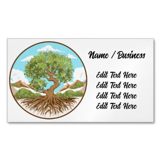 Olive tree Peace symbol in a free Palestine Land Magnetic Business Card