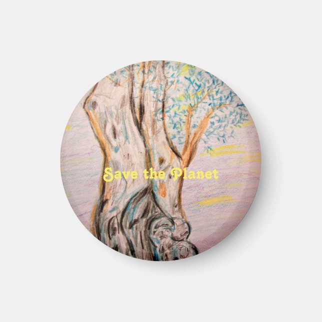 Olive Tree Save the Planet Magnet (Front)
