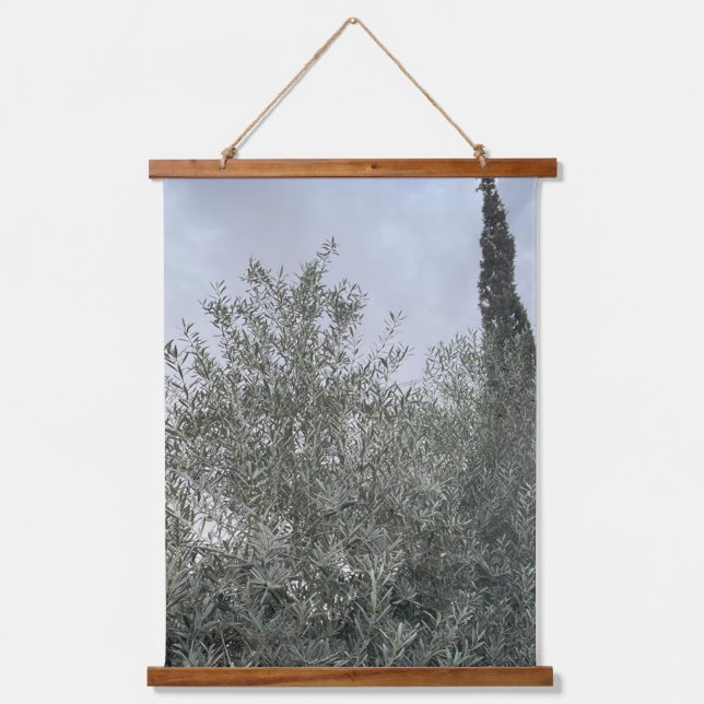 Olive Tree Wall Tapestry – Rustic 26×36″ Hanging H (Front)