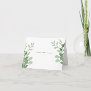 Olive Tree Watercolor Wedding Note Card