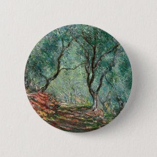 Olive Tree Wood in the Moreno Gardens (by Monet) 6 Cm Round Badge