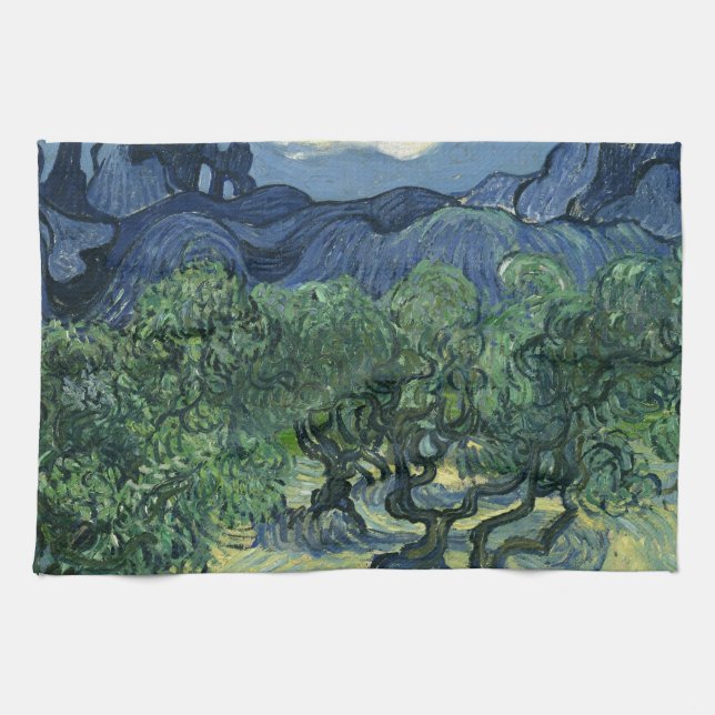 Olive Trees by Van Gogh Tea Towel (Horizontal)