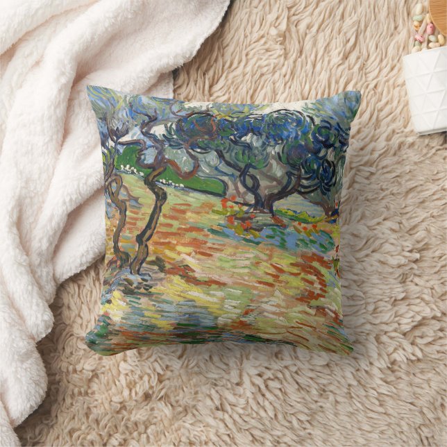 Olive Trees by Vincent Van Gogh   Cushion (Blanket)