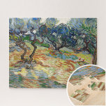 Olive Trees by Vincent Van Gogh   Jigsaw Puzzle<br><div class="desc">Olive Trees is one of at least fourteen canvases of olive trees Van Gogh painted while in the asylum at Saint-Rémy in Provence in the south of France. The olive groves became one of Van Gogh’s favourite subjects during his time at Saint-Rémy and he came to see the tree as...</div>
