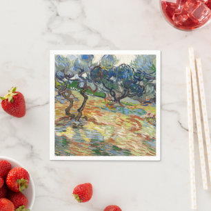 Olive Trees by Vincent Van Gogh Napkin