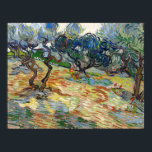 Olive Trees by Vincent Van Gogh   Poster<br><div class="desc">Olive Trees is one of at least fourteen canvases of olive trees Van Gogh painted while in the asylum at Saint-Rémy in Provence in the south of France. The olive groves became one of Van Gogh’s favourite subjects during his time at Saint-Rémy and he came to see the tree as...</div>