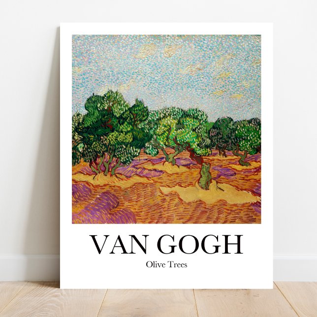 Olive Trees by Vincent Van Gogh Poster (Van Gogh's Sun-Kissed Olive Trees: Bold & Beautiful Poster! )