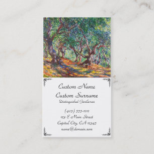 Olive Trees in Bordighera, 1884 Claude Monet Business Card