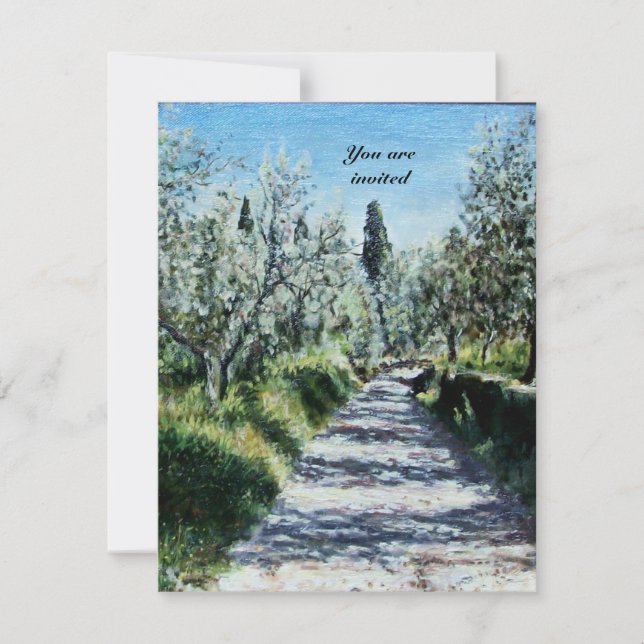 OLIVE TREES IN FLORENCE INVITATION (Front)