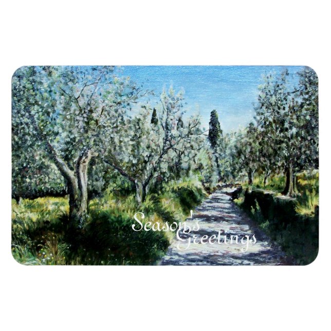 OLIVE TREES IN RIMAGGIO TUSCANY MAGNET (Horizontal)